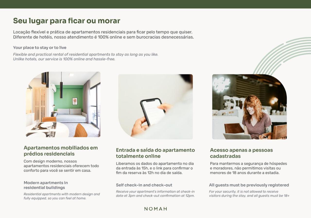 Nomah - Aptos Por Temporada Na Vila Nova Conceicao Sao Paulo Dış mekan fotoğraf